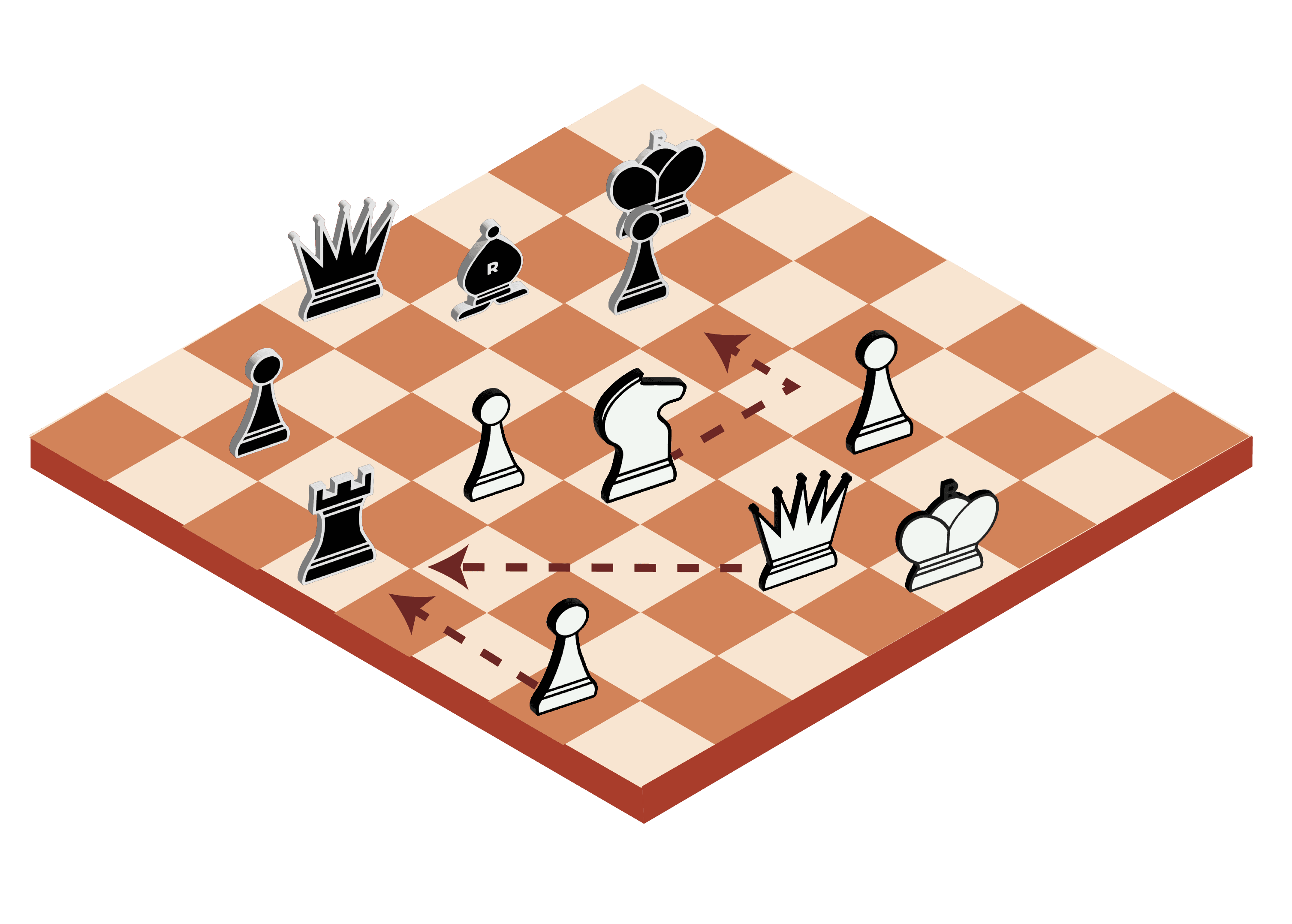 3D Chessboard puzzle